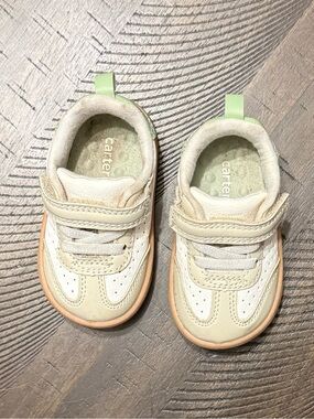 Carter's Cream and Light Green Infant Walker Sneakers